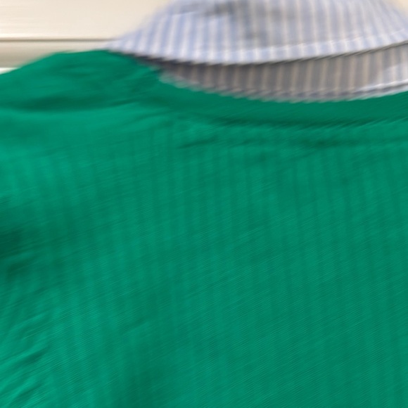 Maeve Green Ribbed Cardigan with Striped Collar - Picture 7 of 12